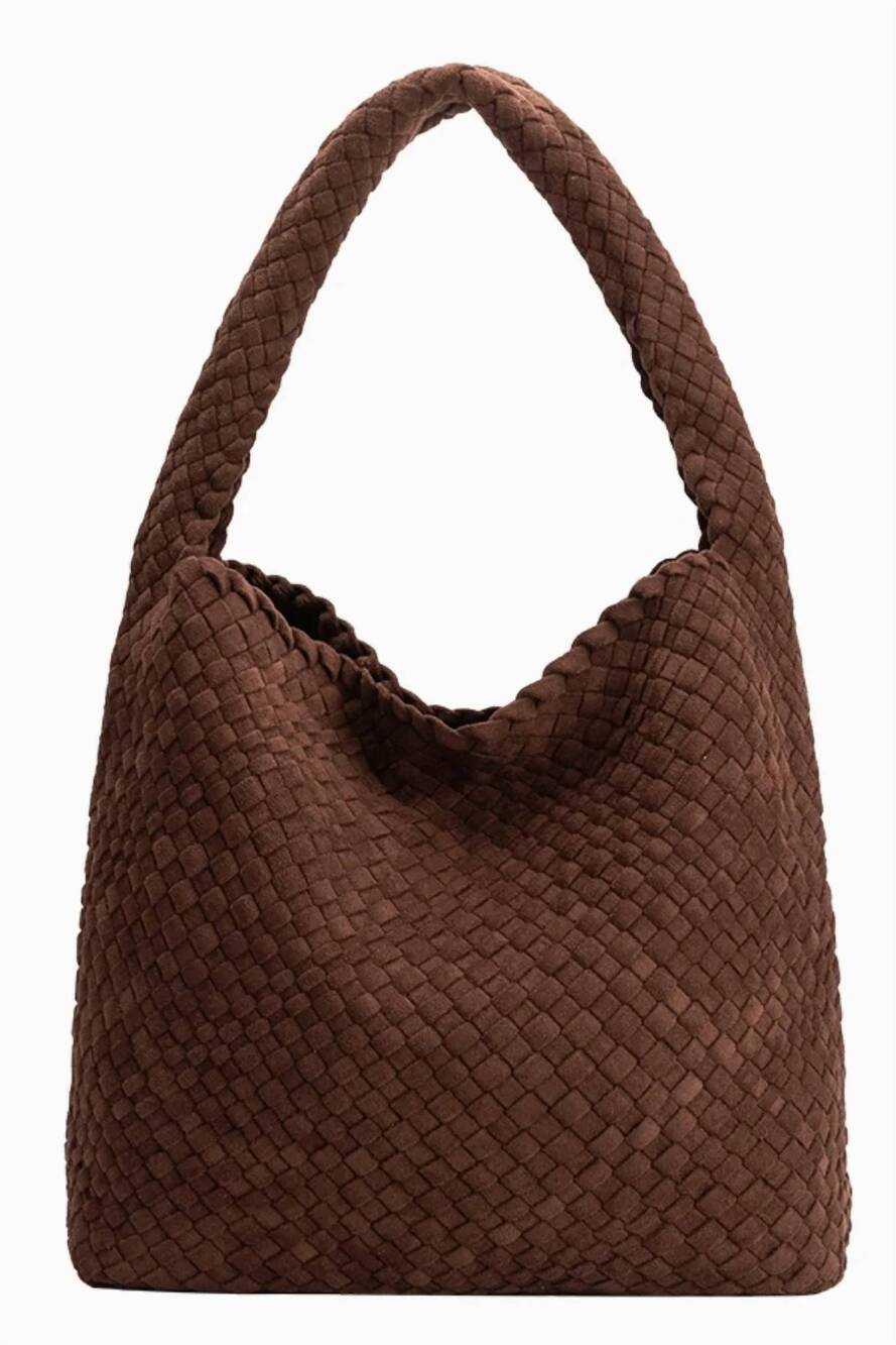 NEW MELIE BIANCO women's johanna vegan shoulder bag in tobacco